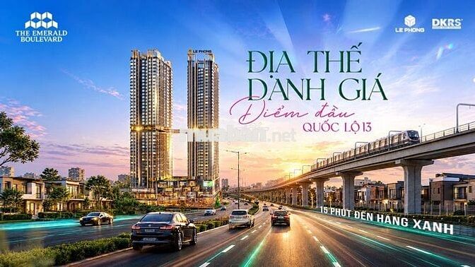 Vốn Ban Đầu 400Tr Ký VBTT Sở Hữu Căn Hộ 2PN2WC The Emerald Boulevard