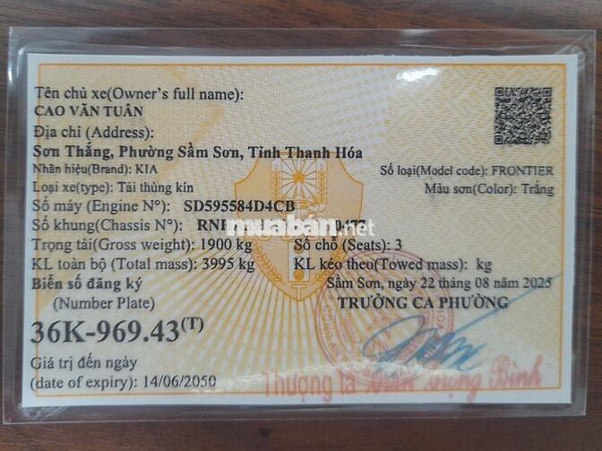 KIA K200 2025 Trắng 5000km