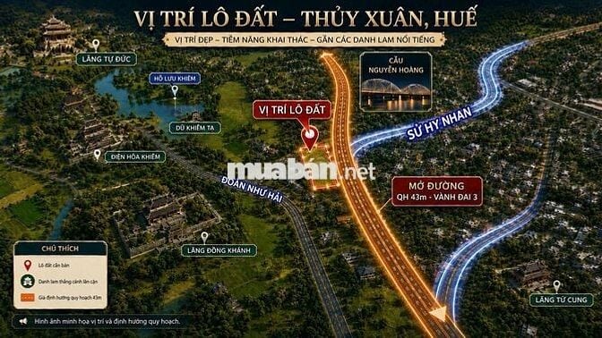 Bán quỹ đất ~900m² Thủy Xuân, mặt tiền Sư Hy Nhan - giá 22,5 tỷ