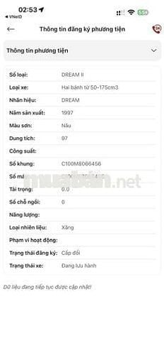 Honda Dream Thái 1997 Nâu Xăng