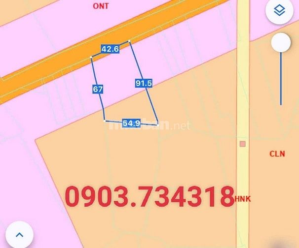 Bán đất mặt tiền 43x205m đường Xà Bang - Láng Lớn