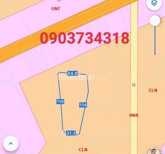 Bán đất mặt tiền 43x205m đường Xà Bang - Láng Lớn