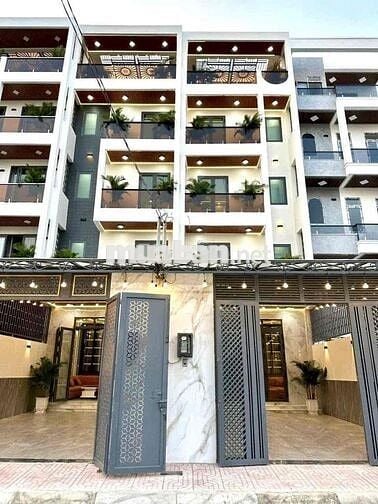 Cho Thuê Nhà DT 5x20 1Trệt 4Lầu 5Pn 6Wc Sân Ôtô Xe Tải Gần Điện lực