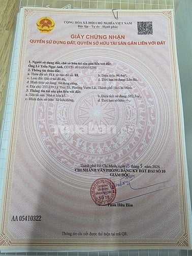 TÔI CẦN BÁN 239 LÝ THÁI TỔ GẦN CV GIỌT NƯỚC HẦM 6 TẦNG T.MÁY GIÁ 42 TỶ