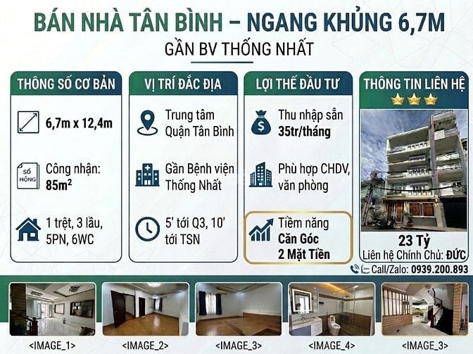 Xuất cảnh cần bán gấp nhà ở đường CMT8, ngang 6,7m, giá tốt.
