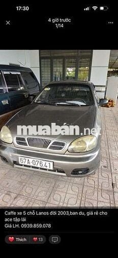 Daewoo Lanos 2000 Xám Xăng 1498cc