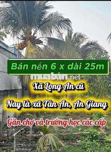Bán đất 6x25 mặt tiền đường gần trường tiểu học A Long An