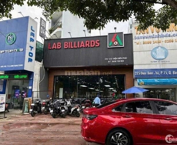 Cho thuê nhà MT 231–233 Điện Biên Phủ, P.15, Bình Thạnh, 9x25m NH 12m