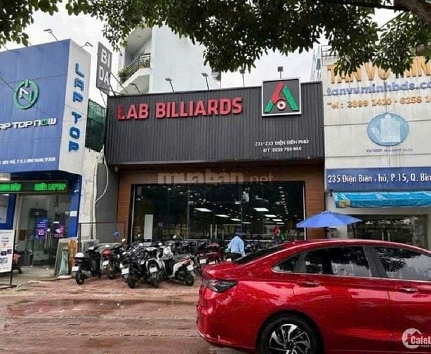 Cho thuê nhà MT 231–233 Điện Biên Phủ, P.15, Bình Thạnh, 9x25m NH 12m