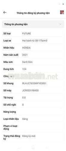Honda Future 2021 Xanh Đen 47.382km
