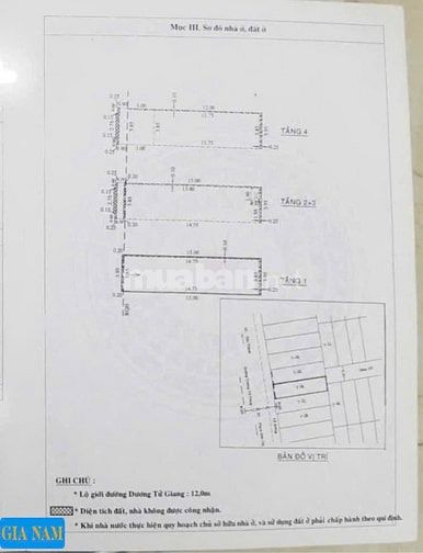 BÁN NHÀ MẶT TIỀN : 112 DƯƠNG TỬ GIANG - P. 15 - Q. 5 - TPHCM