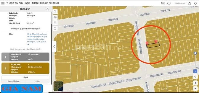 BÁN NHÀ MẶT TIỀN : 112 DƯƠNG TỬ GIANG - P. 15 - Q. 5 - TPHCM