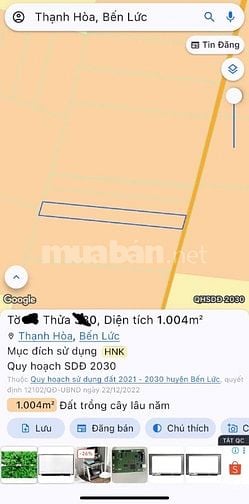 Chính chủ bán đất Bến Lức - Long An ( tây ninh) 1000m2 sổ đỏ giá 690tr