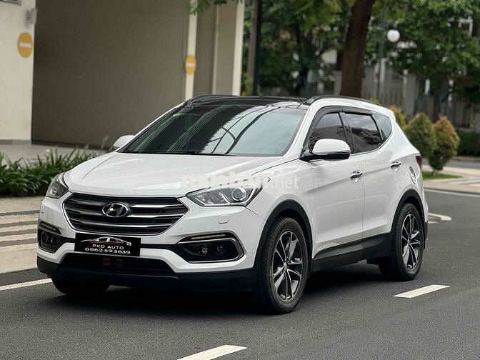 Hyundai SantaFe 2018 2.2L 4WD Đặc Biệt Trắng Kem