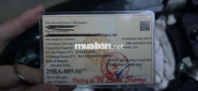 Yamaha Janus 2024 Smartkey Đen 13117 km