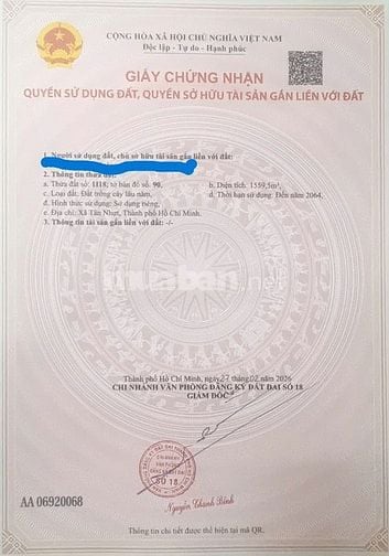 Bán đất tại 345, Nguyễn Đình Kiên, Tân Nhựt, Bình Chánh, 16,6 tỷ, 