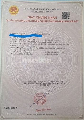 Bán đất tại 345, Nguyễn Đình Kiên, Tân Nhựt, Bình Chánh, 16,6 tỷ, 