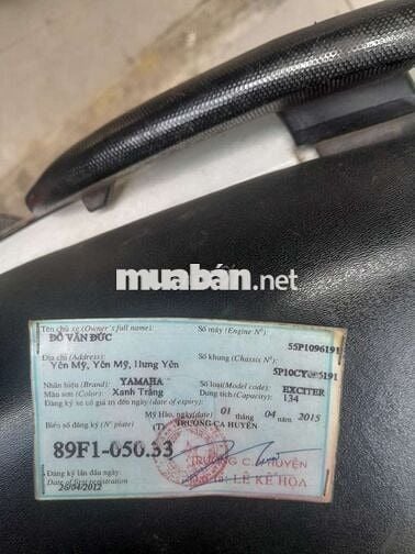 Yamaha Exciter 135 2015 Xanh trắng giá 8tr200k