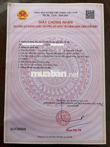 Đất nền mặt tiền 13m đường ĐT 849 kế bên trường THPT Lấp Vò 2