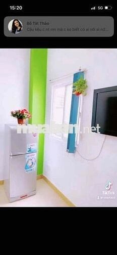 P 4800  Tại 430/17 CMT8   ĐT 30m có 2 Cửa Sổ Thoáng mát. Ful nội Thất