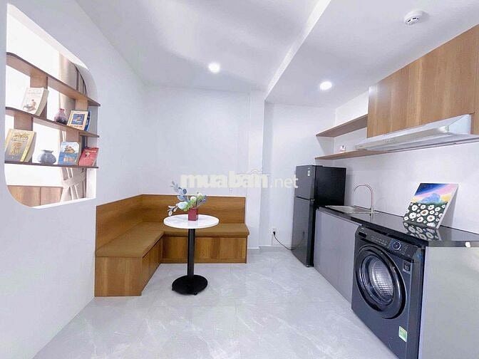 CĂN HỘ 1PHÒNG NGỦ, TÁCH BẾP, MÁY GIẶT RIÊNG BAN CÔNG NGAY CẦU VƯỢT 3/2