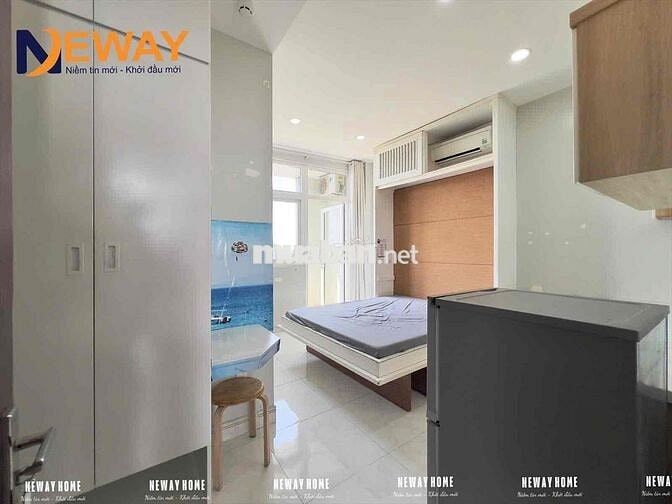 Studio ban công sạch sẽ gần cầu chữ Y và CHỈ TÍNH ĐIỆN NƯỚC