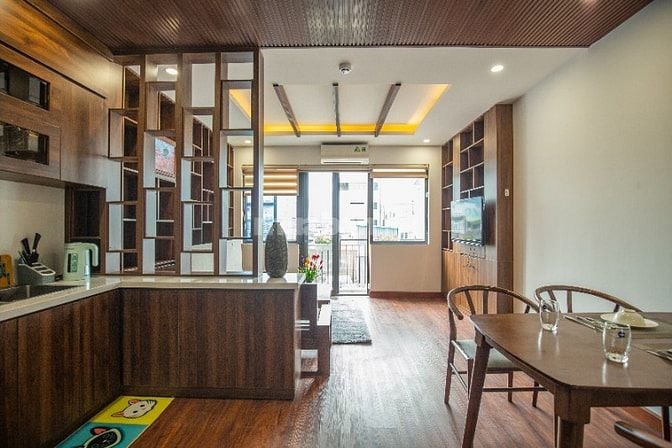 Căn hộ 1 ngủ nội thất mới cho thuê phố Linh Lang gần Lotte siêu đẹp