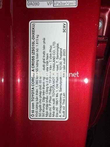 Toyota Corolla Cross V 2023 2900km Đỏ