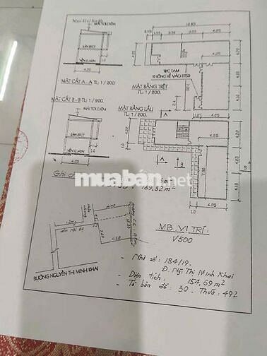 Nhà trệt, lầu hẻm 184 Nguyễn Thị Minh Khai thông qua Mạc Thiên Tích