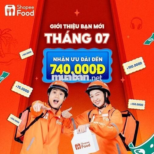 [HÀ NỘI] THÁNG 07 SHOPEEFOOD TUYỂN DỤNG TÀI XẾ 