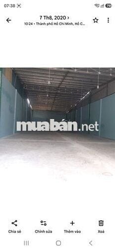 CHO THUÊ KHO,XƯỞNG 400M² Đ XE CÔNG VÀO TẬN KHO, NGAY KCN TÂN BÌNH
