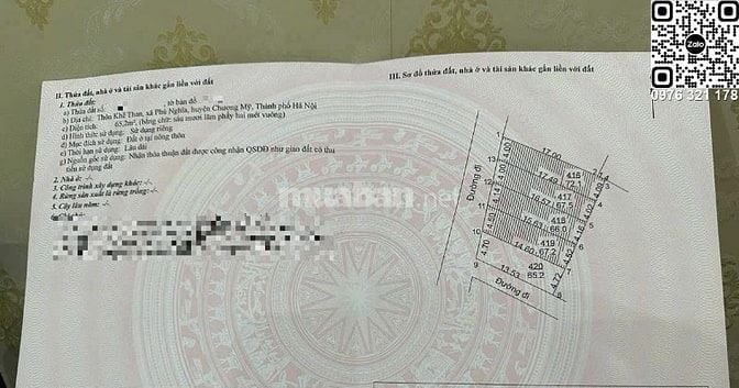 Bán đất Phú Nghĩa Chương Mỹ, lô góc 2 mặt tiền đường oto tránh, 3 tỷ