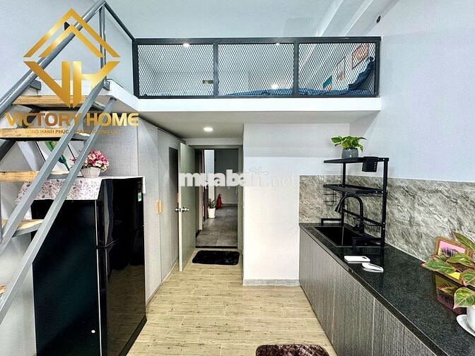 Phòng gác cao-Cửa sổ -Full nội thất-Gần Đh Văn Lang-Thang máy-An ninh