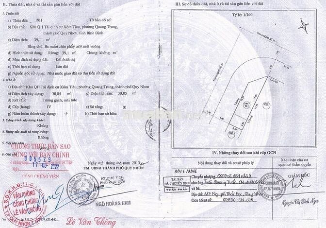 CHÍNH CHỦ CẦN BÁN NHÀ SỐ 19 CHÂU MẠNH TRINH, P. QUANG TRUNG, QUY NHƠN