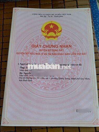 BÁN NHÀ MẶT TIỀN ĐƯỜNG THANH NIÊN– VỊ TRÍ VÀNG TRUNG TÂM BIỂN QUY NHƠN