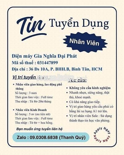 Nhân viên Kinh Doanh