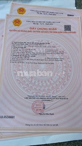 Bán nhà Trung tâm xã An Thới Đông Huyện Cần Giờ TPHCM 