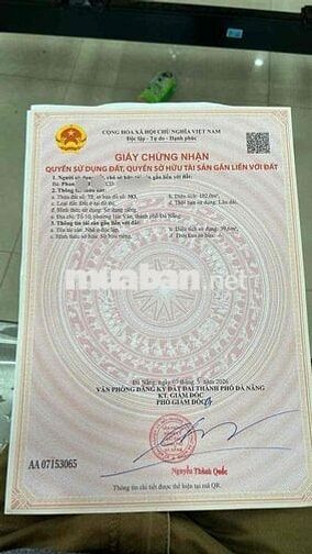 Lô 2 mặt tiền Xuân Thiều 11 gần biển