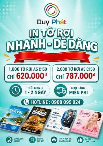 Nhận in danh thiếp , tờ rơi theo yêu cầu