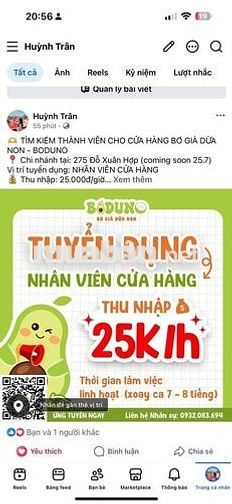 Tuyển Dụng Nhân Viên Phục Vụ Pha chế