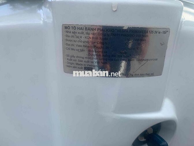 Piaggio Vespa Primavera 125 3V ie 2016 Trắng