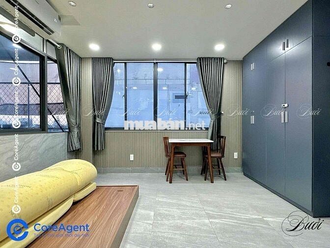 CHDV studio/1PN DT 45m2 tách bếp ban công máy giặt riêng full NT