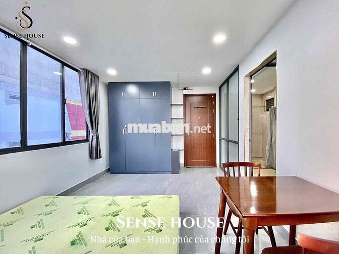 CHDV studio/1PN DT 45m2 tách bếp ban công máy giặt riêng full NT