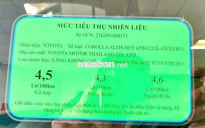 Toyota Altis 1.8 HEV 2022 Trắng Tự động