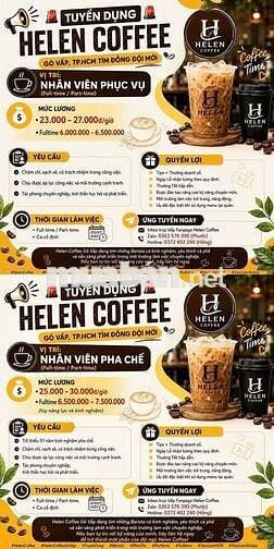 [***] NHÂN VIÊN PHA CHẾ, PHỤC VỤ GÒ VẤP