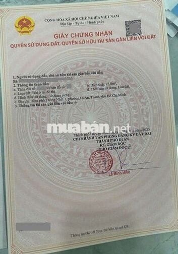 Đất kdc Sóng Thần B gần Vincom Dĩ An phường Dĩ An Tp Dĩ An 