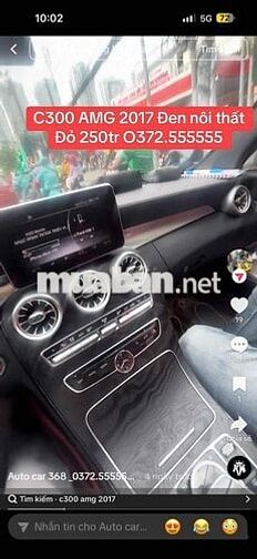 Mercedes C300 AMG 2016 Đen 78.000 km