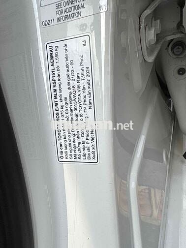 Vios 2024 E MT xe đẹp, 1 chủ mua mới bao chéc tét