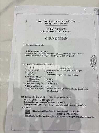 Quận 1, Nguyễn Trãi, p NCT 6pn