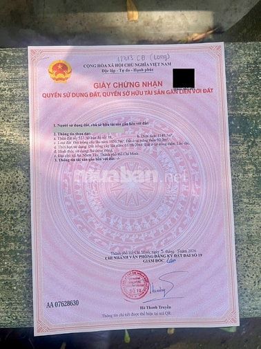 Bán đất xã AN Nhơn Tây hẻm Đỗ Đăng Tuyển 1140m2 ONT. Giá 4,6 tỷ có bớt